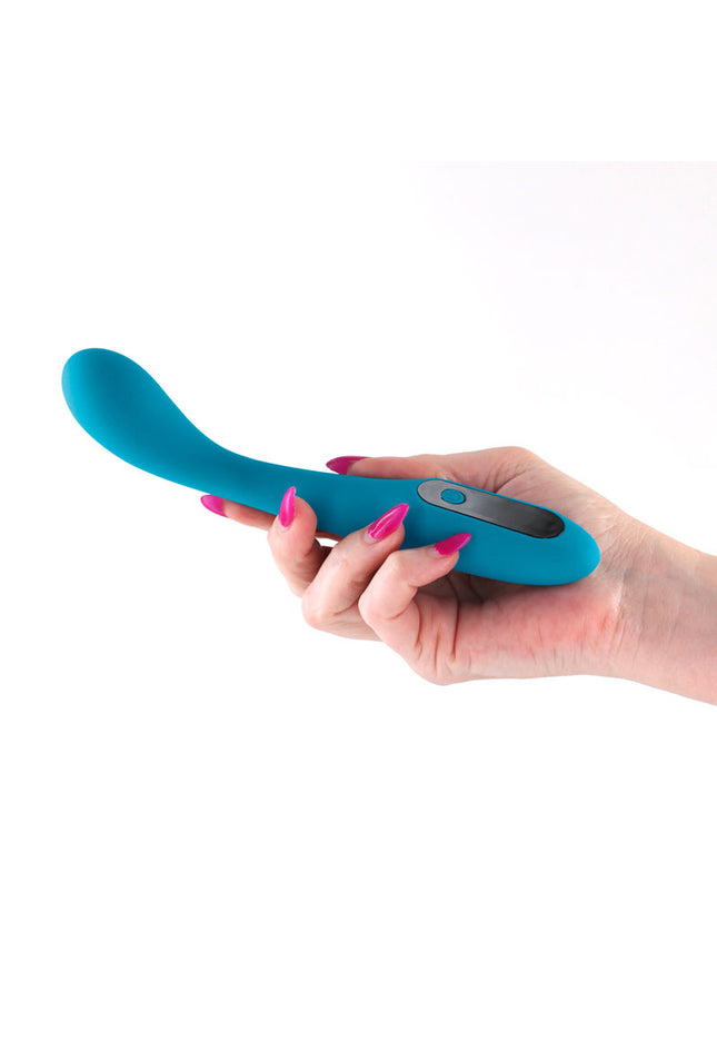 INYA Technica - Teal - Teal 19.2 cm USB Rechargeable Warming Vibrator