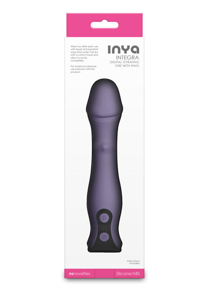 INYA Integra - Gray - Grey 18.2 cm USB Rechargeable Vibrator with Sliding Ring Shaft