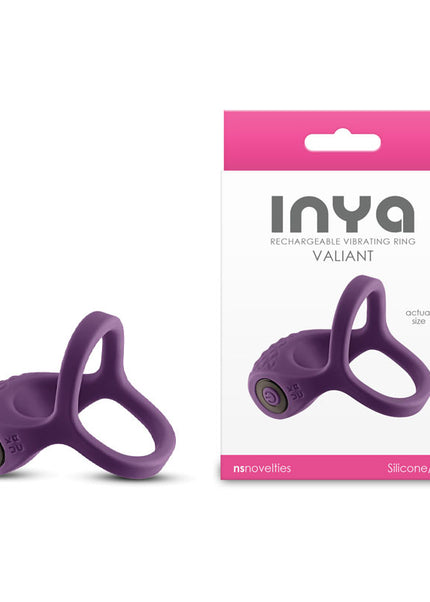 INYA Valiant - Berry - Purple USB Rechargeable Vibrating Cock Ring