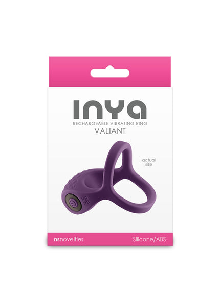 INYA Valiant - Berry - Purple USB Rechargeable Vibrating Cock Ring