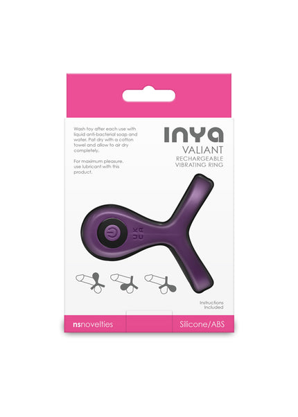 INYA Valiant - Berry - Purple USB Rechargeable Vibrating Cock Ring
