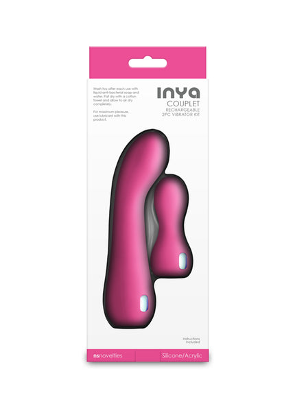 INYA Couplet - Pink - Pink USB Rechargeable Vibrators - Set of 2 Sizes