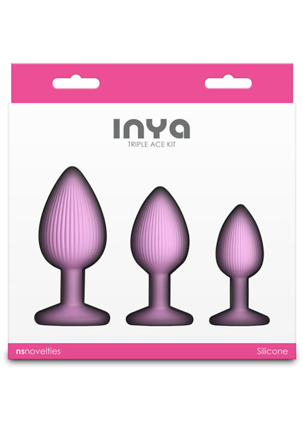 INYA Triple Ace Kit - Blush - Pink Butt Plugs - Set of 3 Sizes