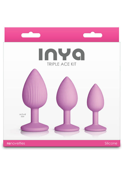 INYA Triple Ace Kit - Blush - Pink Butt Plugs - Set of 3 Sizes