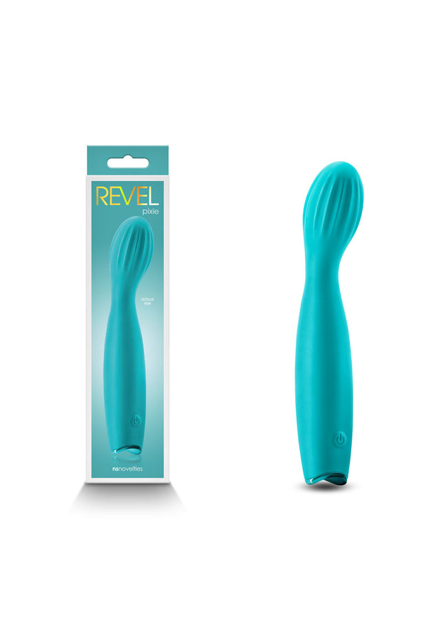Revel Pixie - Teal - Teal 17.3 cm USB Rechargeable Vibrator