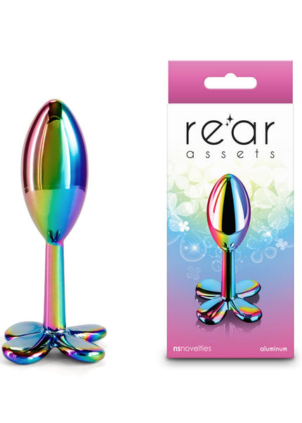 Rear Assets Clover - Multicolour - Multicoloured 9.2 cm Metallic Butt Plug