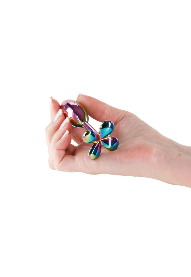 Rear Assets Clover - Multicolour - Multicoloured 9.2 cm Metallic Butt Plug
