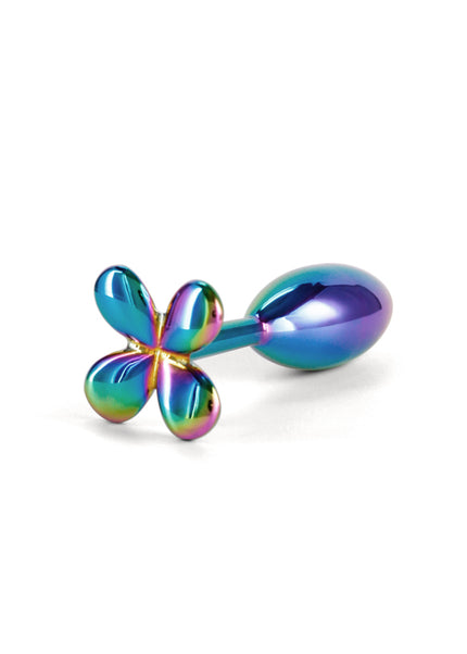 Rear Assets Clover - Multicolour - Multicoloured 9.2 cm Metallic Butt Plug