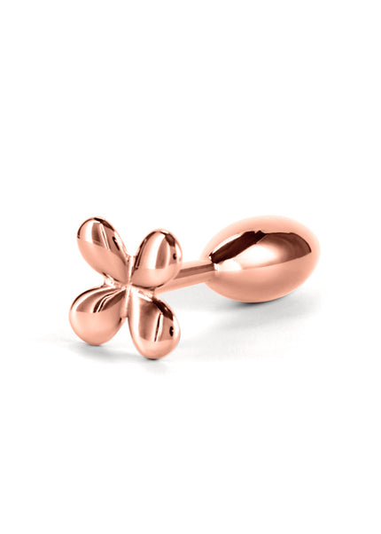Rear Assets Clover - Rose Gold - Rose Gold 9.2 cm Metallic Butt Plug
