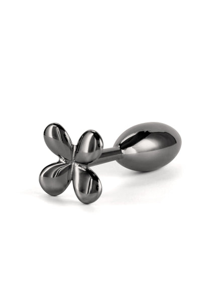 Rear Assets Clover - Gunmetal - Gunmetal 9.2 cm Metallic Butt Plug