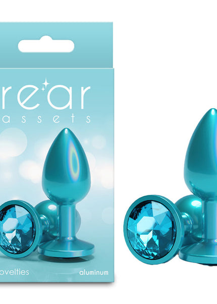 Rear Assets Iridescent - Small - Teal - Iridescent Teal 7.1 cm Small Butt Plug