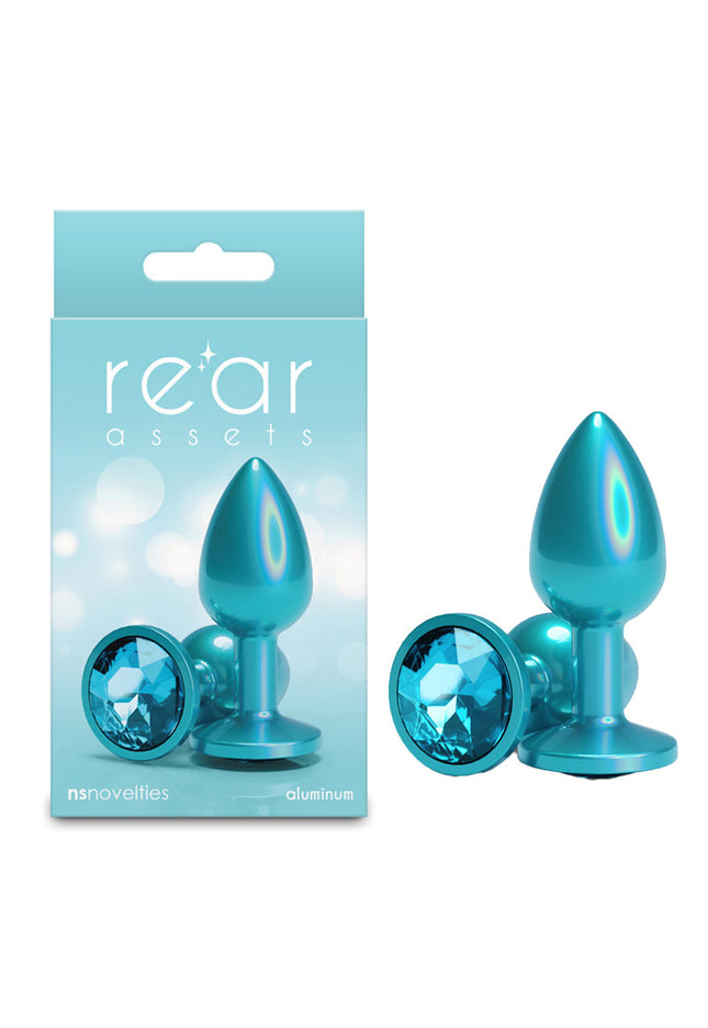 Rear Assets Iridescent - Small - Teal - Iridescent Teal 7.1 cm Small Butt Plug