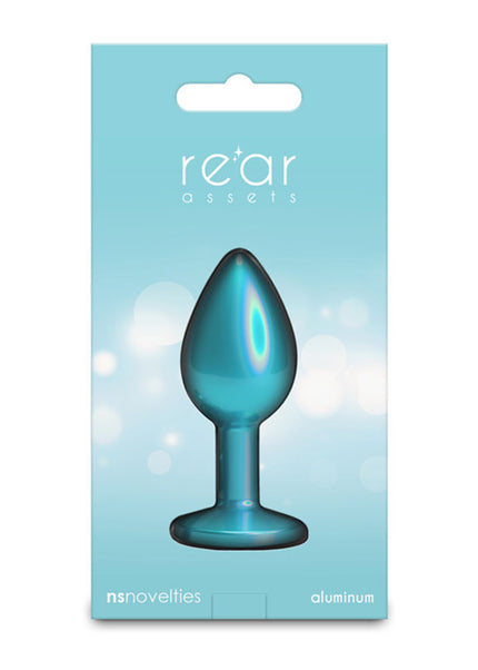 Rear Assets Iridescent - Small - Teal - Iridescent Teal 7.1 cm Small Butt Plug