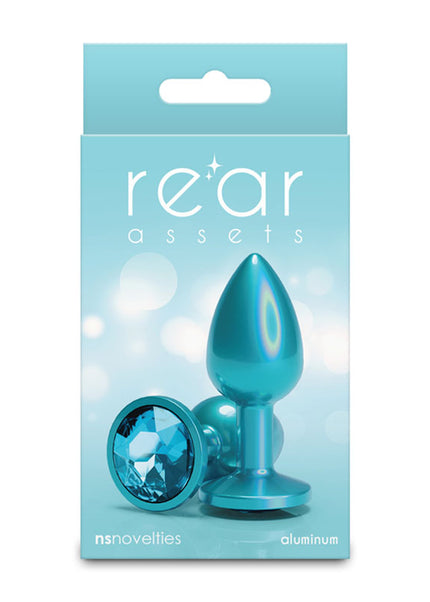 Rear Assets Iridescent - Small - Teal - Iridescent Teal 7.1 cm Small Butt Plug