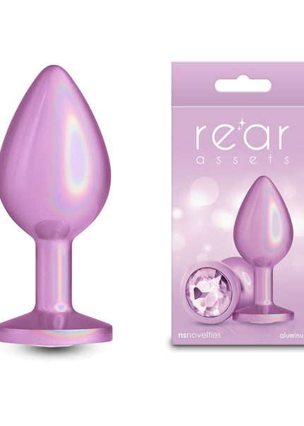 Rear Assets Iridescent - Medium - Pink - Iridescent Pink 8.2 cm Medium Butt Plug
