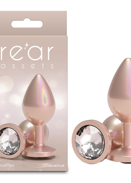 Rear Assets Iridescent - Medium - Champagne - Iridescent Champagne 8.2 cm Medium Butt Plug