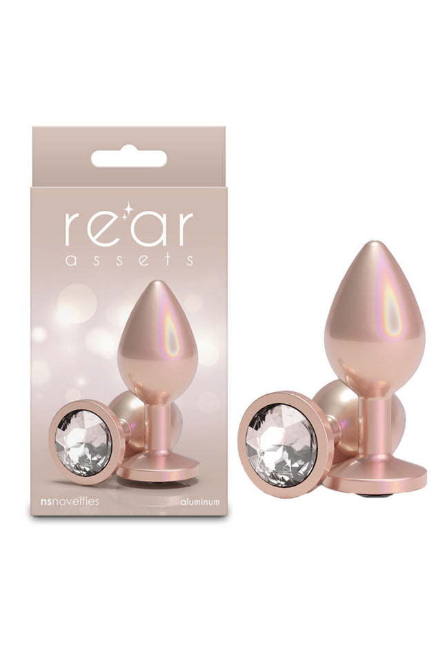 Rear Assets Iridescent - Medium - Champagne - Iridescent Champagne 8.2 cm Medium Butt Plug
