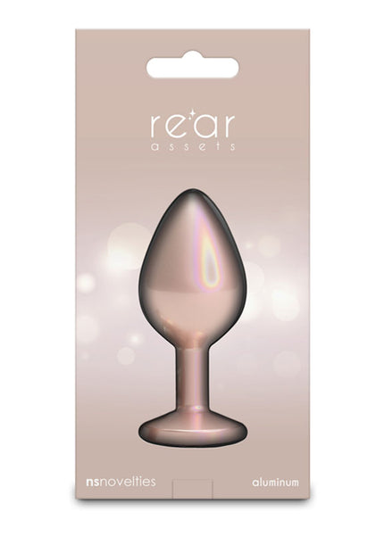 Rear Assets Iridescent - Medium - Champagne - Iridescent Champagne 8.2 cm Medium Butt Plug