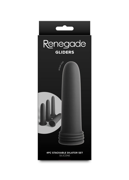 Renegade Gliders - Black - Black Anal Dilators - Set of 4