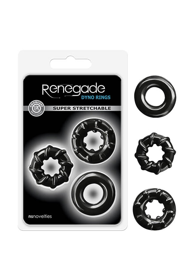 Renegade - Dyno Rings - Black Cock Rings - Set of 3
