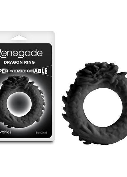 Renegade Dragon Ring - Black - Black Cock Ring