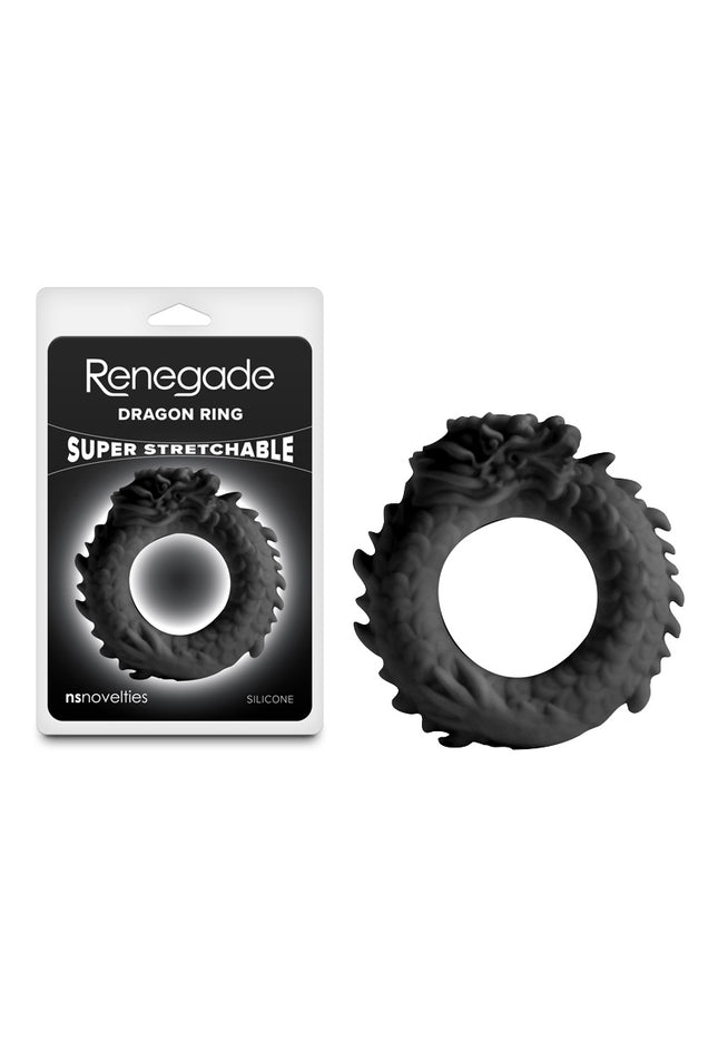 Renegade Dragon Ring - Black - Black Cock Ring