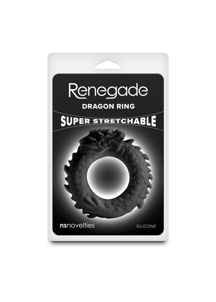 Renegade Dragon Ring - Black - Black Cock Ring