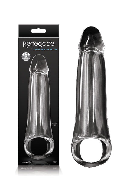 Renegade Fantasy Extenstion - Clear Medium Penis Extension Sleeve