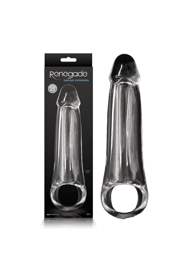 Renegade Fantasy Extenstion - Clear Large Penis Extension Sleeve