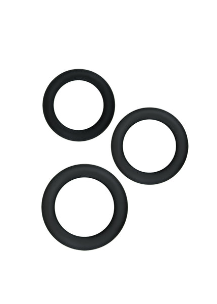 Renegade Diversity Rings - Black Cock Rings - Set of 3 Sizes