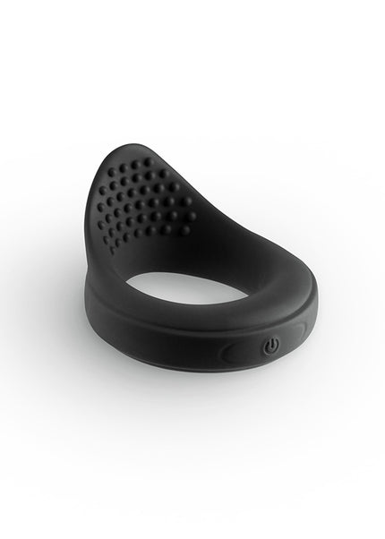 Renegade Slider - Black - Black USB Rechargeable Vibrating Cock Ring