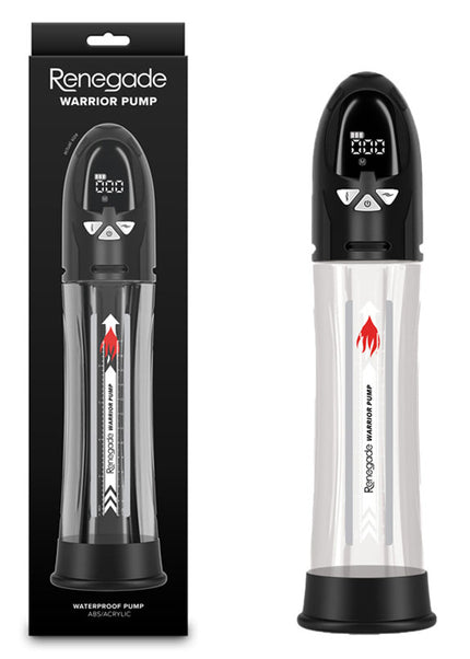 Renegade Warrior Pump - Black - Black/Clear Waterproof Automatic Penis Pump