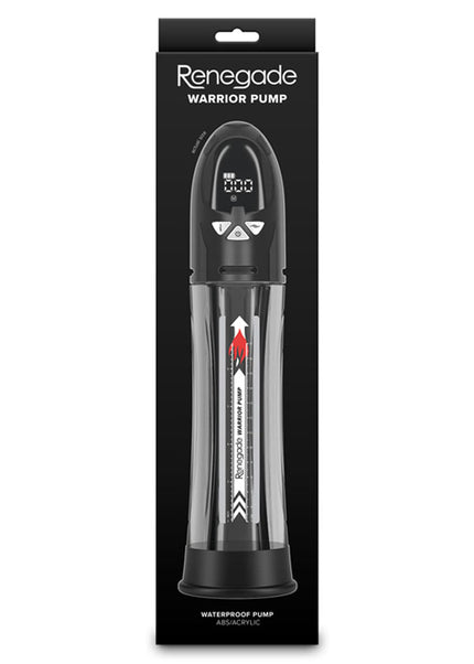Renegade Warrior Pump - Black - Black/Clear Waterproof Automatic Penis Pump