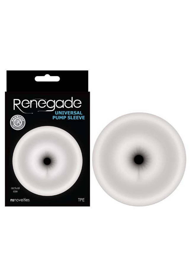 Renegade Universal Pump Sleeve - Clear Ass-Shaped Penis Pump Sleeve