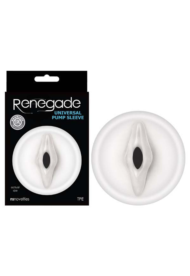 Renegade Universal Pump Sleeve - Clear Vagina-Shaped Penis Pump Sleeve