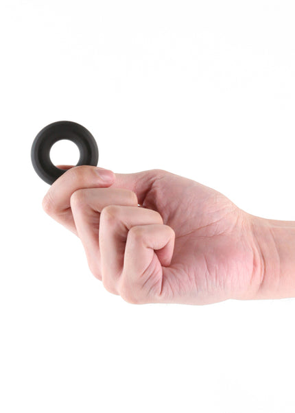 Renegade Fireman Ring - Small - Black - Black Small Cock Ring