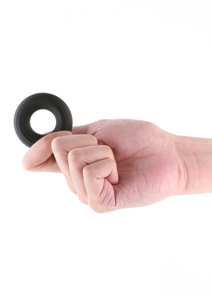 Renegade Fireman Ring - Medium - Black - Black Medium Cock Ring