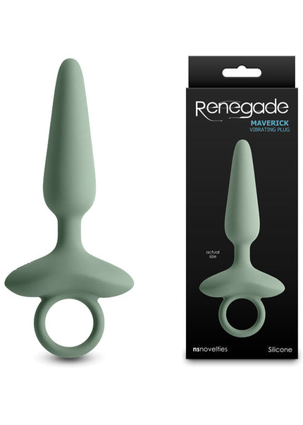 Renegade Maverick - Sage - Green 15 cm USB Rechargeable Vibrating Butt Plug
