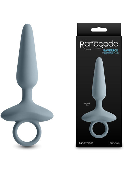 Renegade Maverick - Grey - Grey 15 cm USB Rechargeable Vibrating Butt Plug