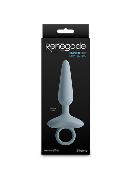 Renegade Maverick - Grey - Grey 15 cm USB Rechargeable Vibrating Butt Plug
