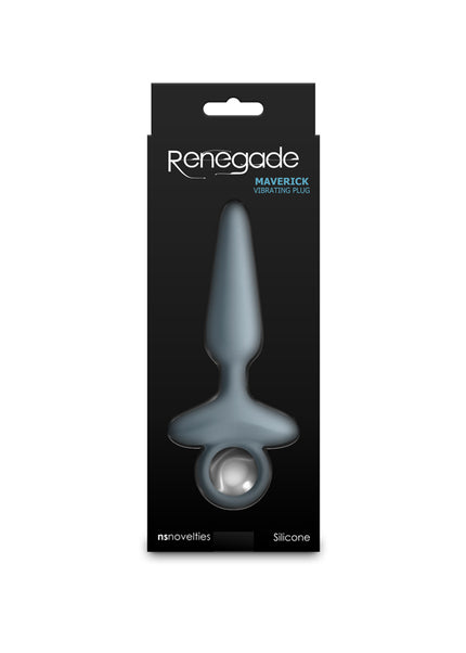 Renegade Maverick - Grey - Grey 15 cm USB Rechargeable Vibrating Butt Plug