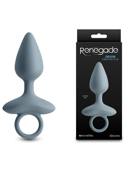 Renegade Orion - Grey - Grey 13 cm USB Rechargeable Vibrating Butt Plug