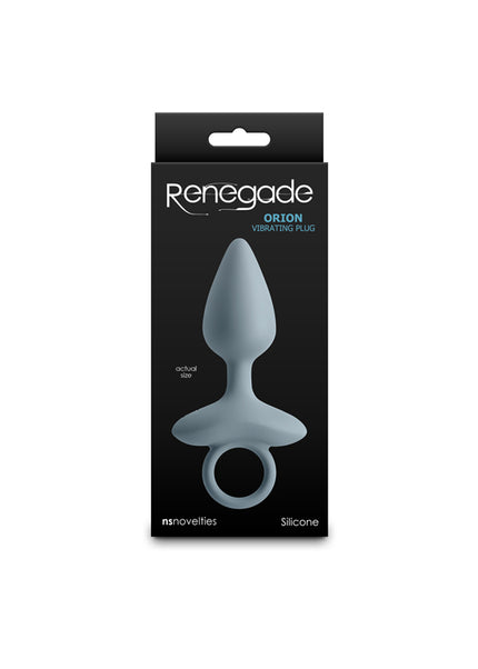 Renegade Orion - Grey - Grey 13 cm USB Rechargeable Vibrating Butt Plug