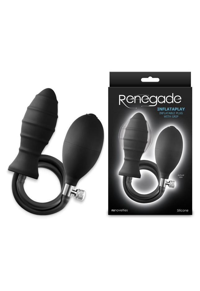 Renegade InflataPlay - Black - Black 10.5 cm Inflatable Butt Plug