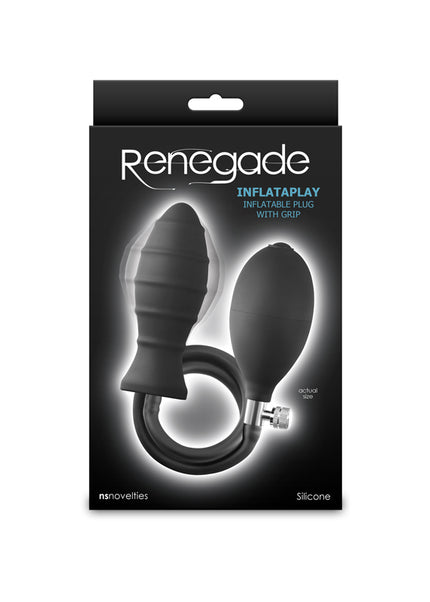 Renegade InflataPlay - Black - Black 10.5 cm Inflatable Butt Plug