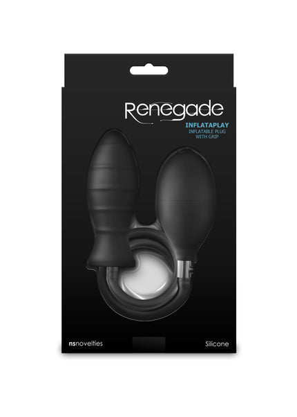 Renegade InflataPlay - Black - Black 10.5 cm Inflatable Butt Plug