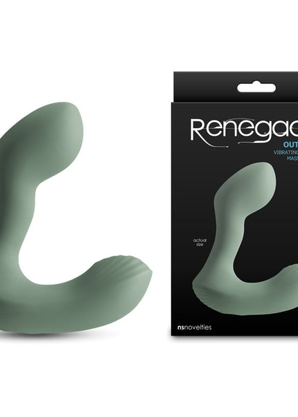 Renegade Outlaw - Sage - Green 12 cm USB Rechargeable Vibrating Prostate Massager