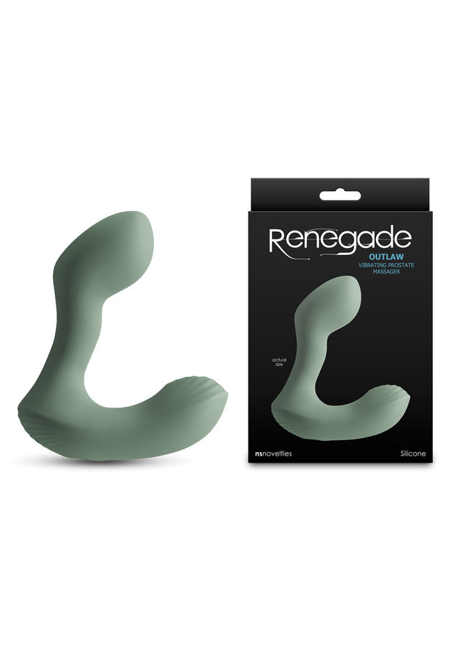 Renegade Outlaw - Sage - Green 12 cm USB Rechargeable Vibrating Prostate Massager