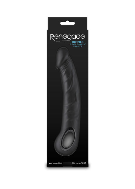 Renegade Rimmer - Black - Black 22 cm USB Rechargeable Vibrator