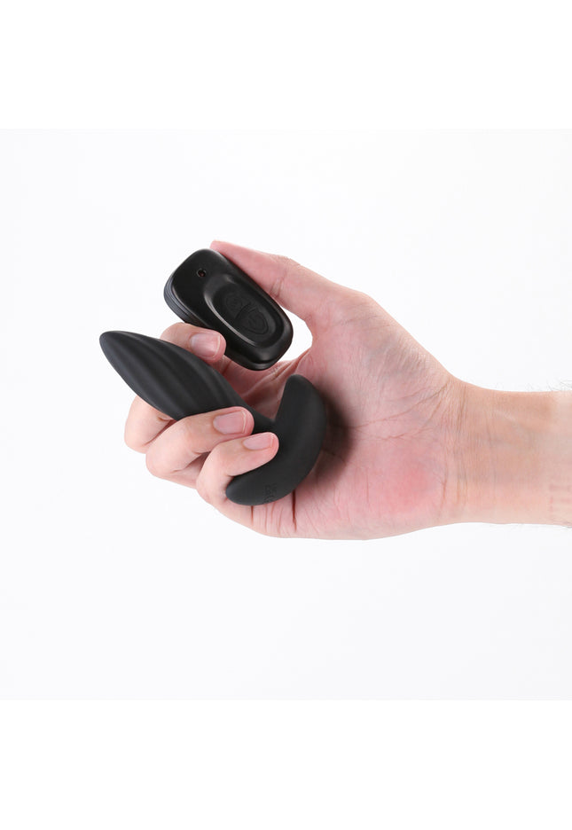 Renegade Flash - Black - Black 10.3 cm USB Rechargeable Vibrating Butt Plug